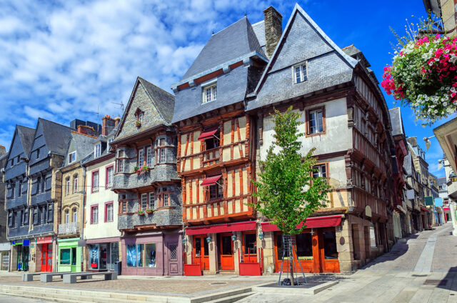 Historické centrum, Lannion, Francie