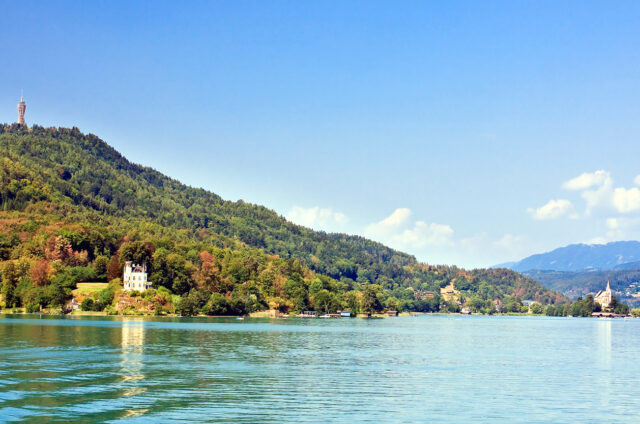 Worthersee a Pyramidenkogel, Rakousko