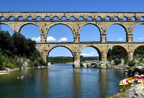 Římský akvadukt Pont du Gard, Francie