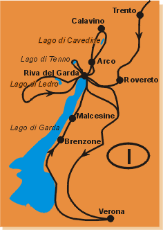 Mapa - 1351/LAGO DI GARDA PRO ZAČÁTEČNÍKY I NÁROČNÉ