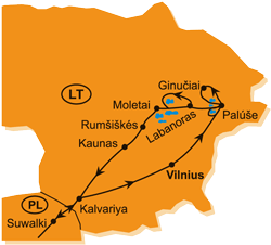 Mapa - 1381/NÁRODNÍ PARKY LITVY NA KOLE