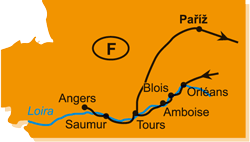 Mapa - 1391/ZÁMKY A VINICE LOIRY NA KOLE (MOBILHOMY)