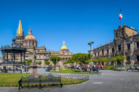 Katedrála a palác, Guadalajara, Mexiko