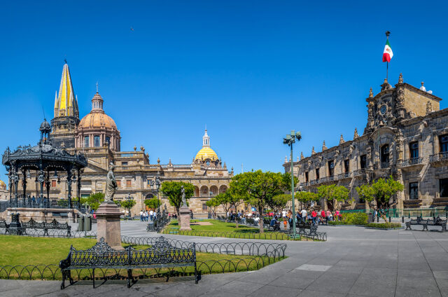 Katedrála a palác, Guadalajara, Mexiko