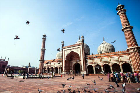 Páteční mešita ve Starém Dillí, Indie