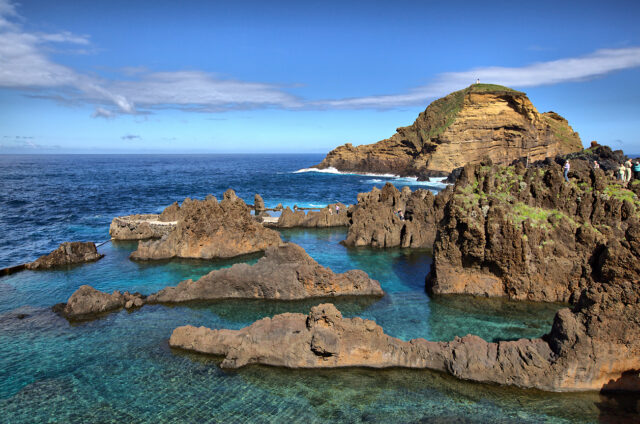 Přírodní mořská lávová jezírka, Porto Moniz, Madeira