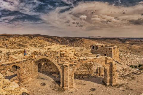 Ruiny hradu, Ajloun, Jordánsko