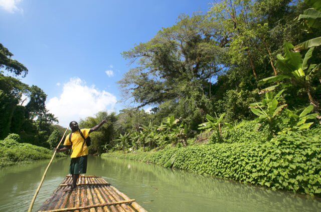 Tradiční bambusový vor, Jamajka