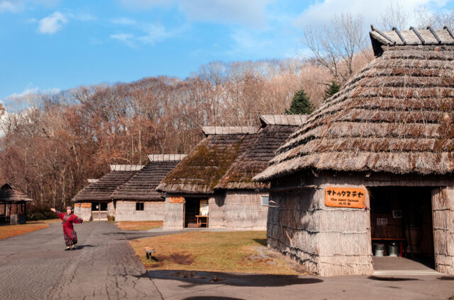 Vesnice Ainuů, Širaoi, Japonsko