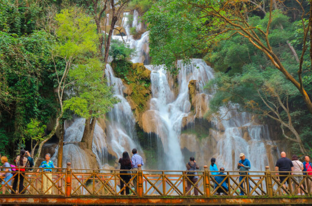 Vodopády Tad Sae Kuang Si, Laos