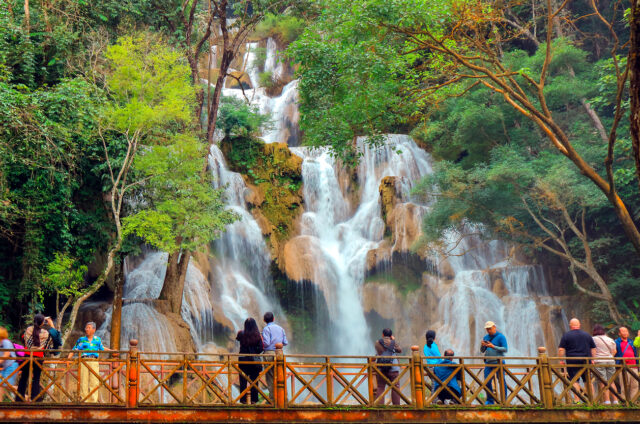 Vodopády Tad Sae Kuang Si, Laos