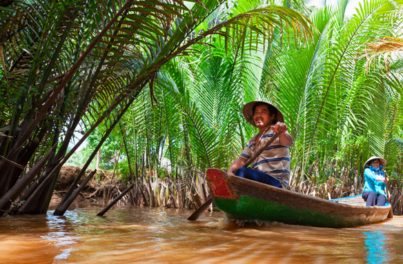 Výlet do delty Mekongu, My Tho, Vietnam
