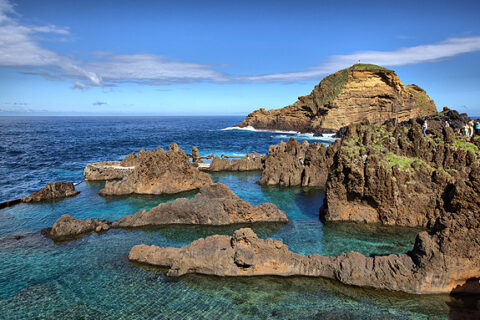 Přírodní mořská lávová jezírka, Porto Moniz, Madeira