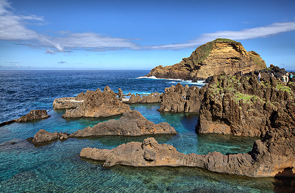 Přírodní mořská lávová jezírka, Porto Moniz, Madeira
