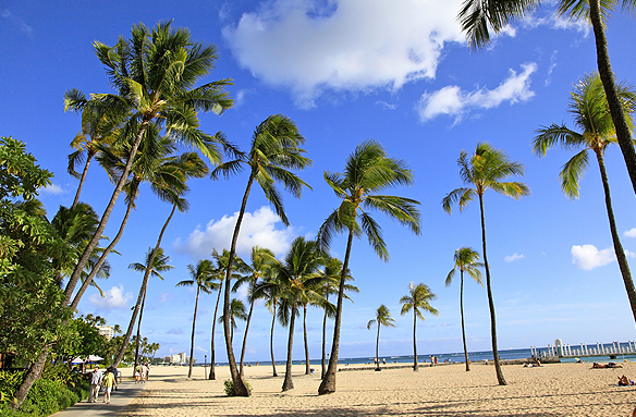 Waikiki Beach, Honolulu, Hawaii, USA