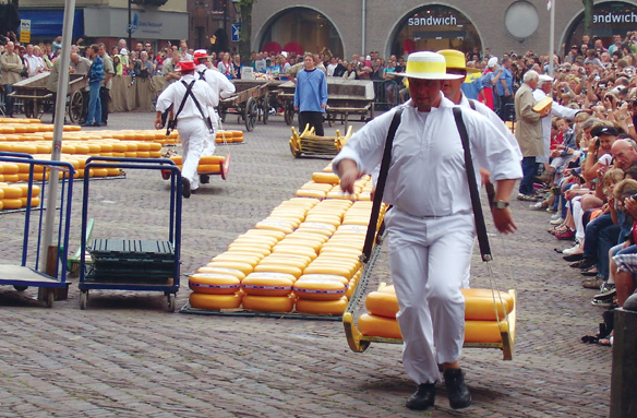 Sýrový trh Alkmaar, Holandsko