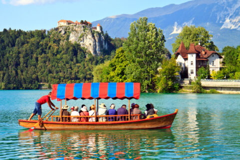 Bledské jezero s hradem, Slovinsko