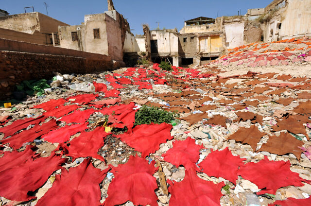 Barvírny kůží, Fés, Maroko