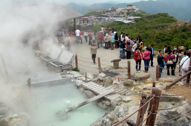 Geotermální mpole Ówakudani, Japonsko