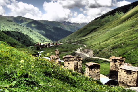 Krásné Ušguli, Svanetie, Gruzie