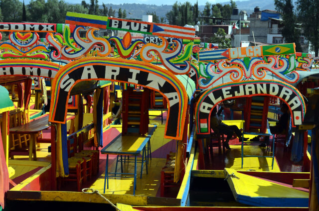 Lodě v Xochimilco, Mexiko
