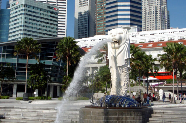 Merlion Park, Lví město, Singapur