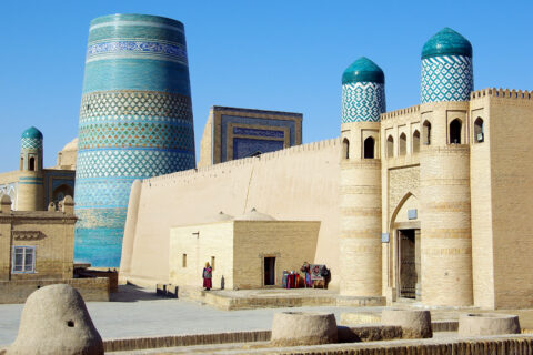 Minaret Kalta Minor, Chiva, Uzbekistán