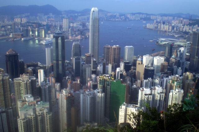 Mrakodrapy z vyhlídky, Hongkong