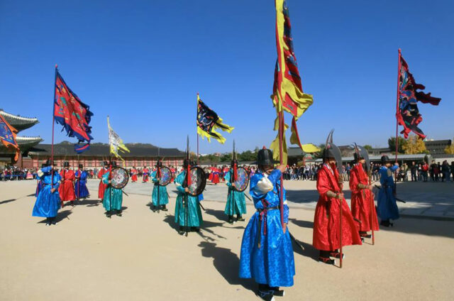 Palácová stráž, Soul, Korea