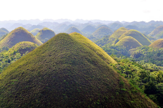 Panorama Čokoládových vrchů, Bohol, Filipíny