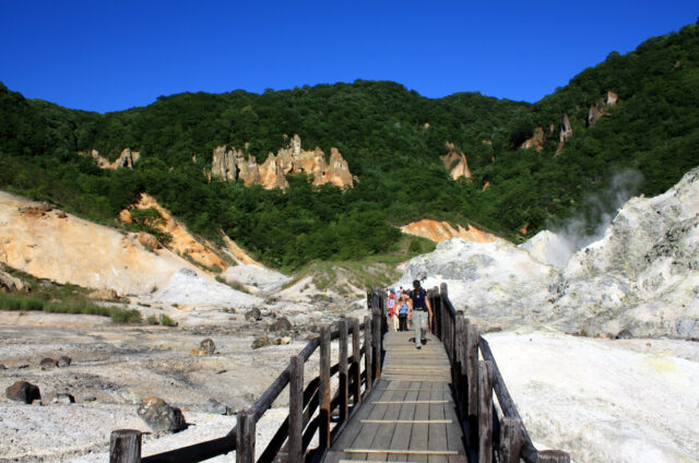 Pekelné údolí, Noboribecu, Hokkaidó, Japonsko