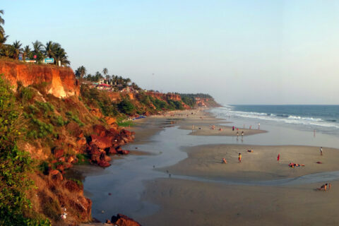 Pláž pod útesem, Varkala