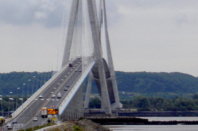 Pont de Normandie, Honfleur, Francie