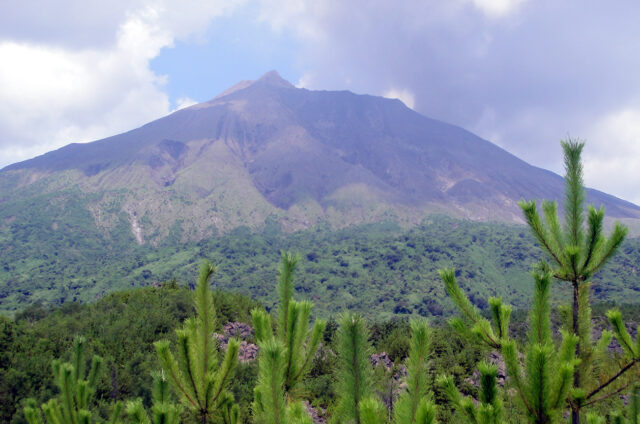 Sakruadžima, pohled na nejaktivnější sopku Japonska