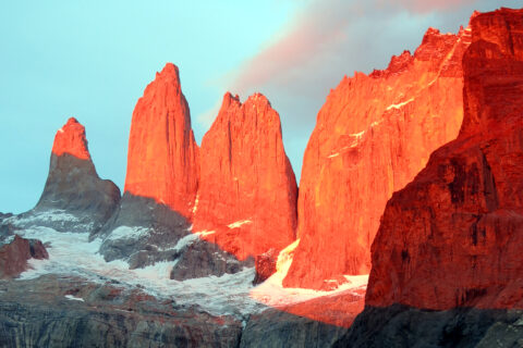 Skalní věže Torres del Paine, Chile