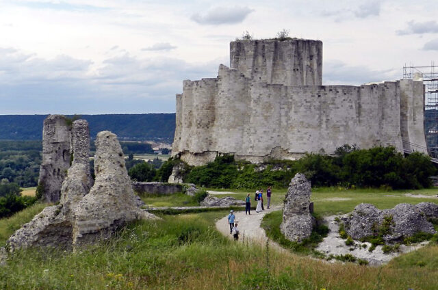 Středověký hrad Gaillard, Rouen, Francie