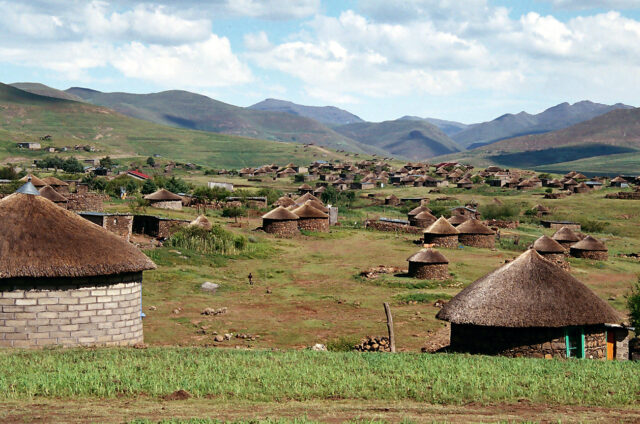 Tradiční kruhové domky, Lesotho