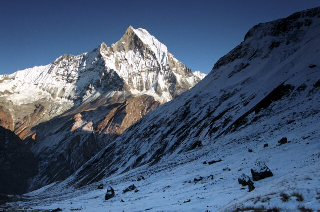 Výhled na Machhapuchhre, Pokhara