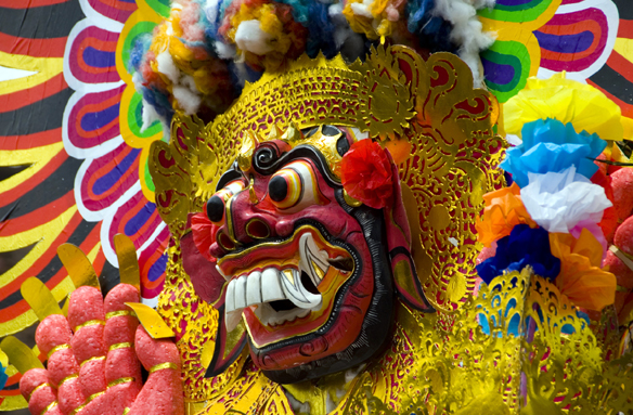 Barevné masky, Bali, Indonésie