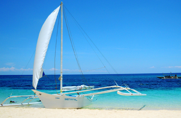 Boracay, legendární Bílá pláž, Filipíny