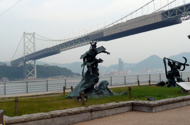 Šimonoseki, most Kanmon, Japonsko