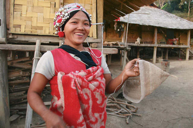Žena horského kmene, Muang Long, Laos