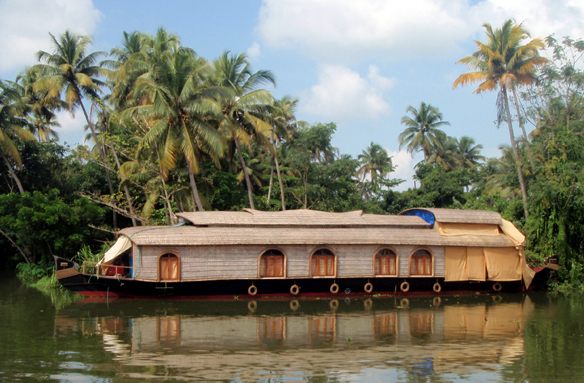 Plavba tradičním hausbótem, Allépi, Indie