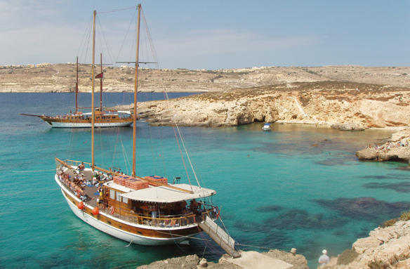 Výlet lodí na ostrov Gozo, Malta