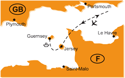 Mapa - 0051/NORMANSKÉ OSTROVY – JERSEY A (GUERNSEY) – LETECKY