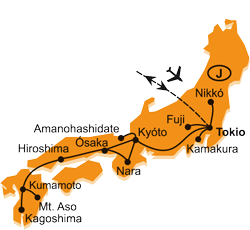 Mapa - 1013/JAPONSKO – HONŠÚ, KJÚŠÚ