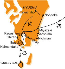 Mapa - 1061/JAPONSKO – JIŽNÍ KJÚŠÚ A MYSTICKÁ JAKUŠIMA