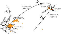 Mapa - 1141/SAMOA A FIDŽI – OSTROVY ZÁPADNÍHO PACIFIKU