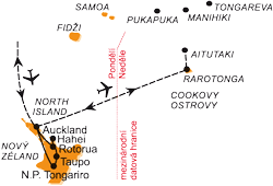 Mapa - 1151/POD JIŽNÍM KŘÍŽEM – COOKOVY OSTROVY