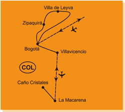 Mapa - 0421/KOLUMBIE – ZA LEGENDOU EL DORADA A KE KŘIŠŤÁLOVÉ ŘECE